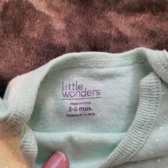 🩷 3/$15 Girls (3-6M) 5-Piece Onesies Bundle 4 Long Sleeve, 1 Short Sleeve, EUC - Picture 7 of 12